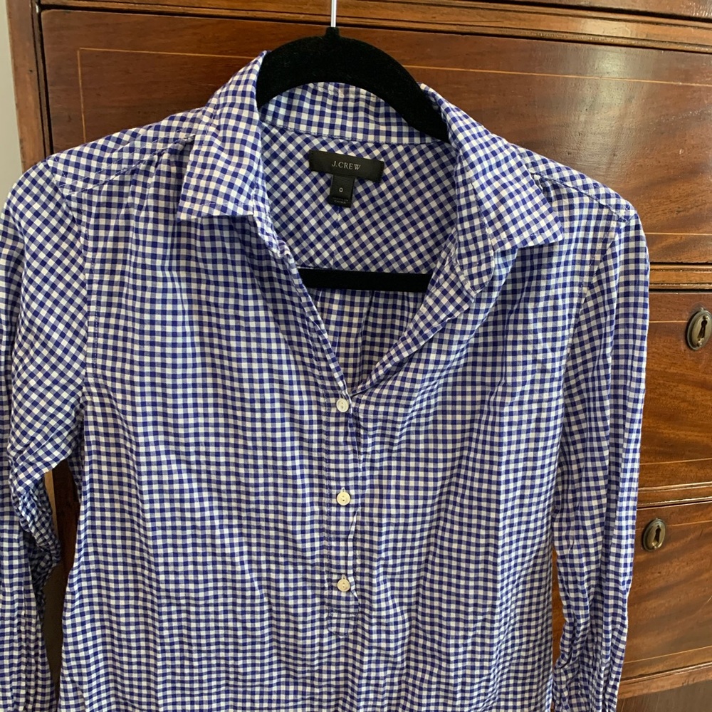 Jcrew plaid pop-over